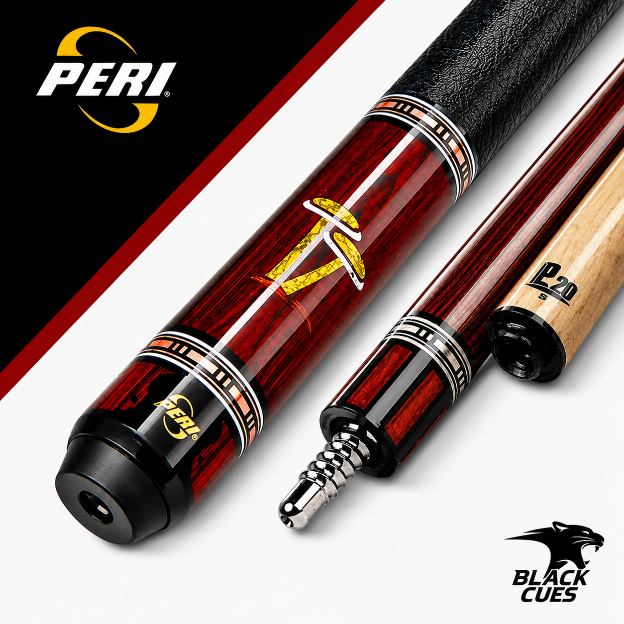 Cơ Bida Peri VK-02 | Ngọn P20S Công Nghệ | Nấm Khảm Xà Cừ